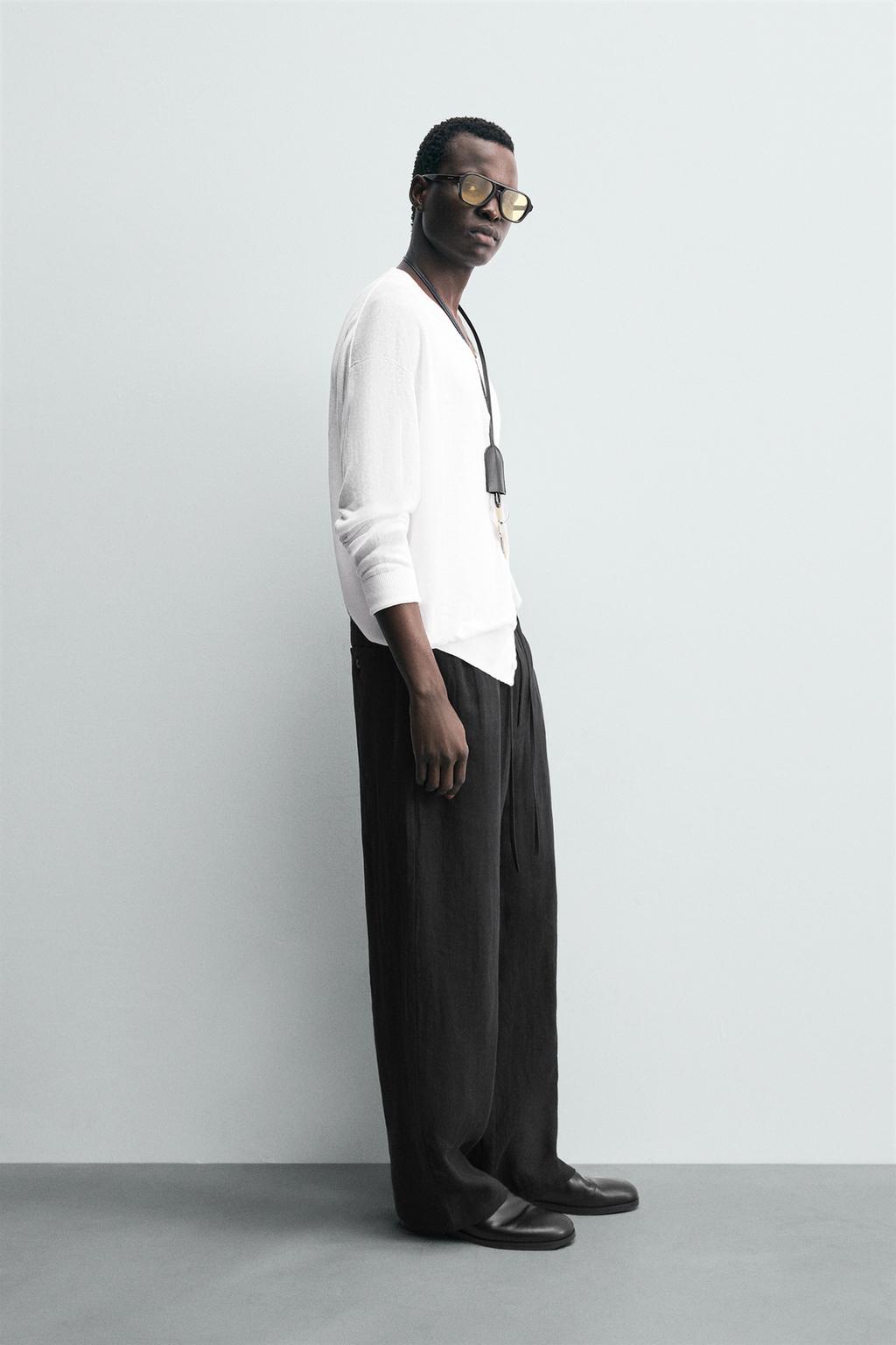 БРЮКИ RELAXED FIT ИЗ 100% ЛЬНА