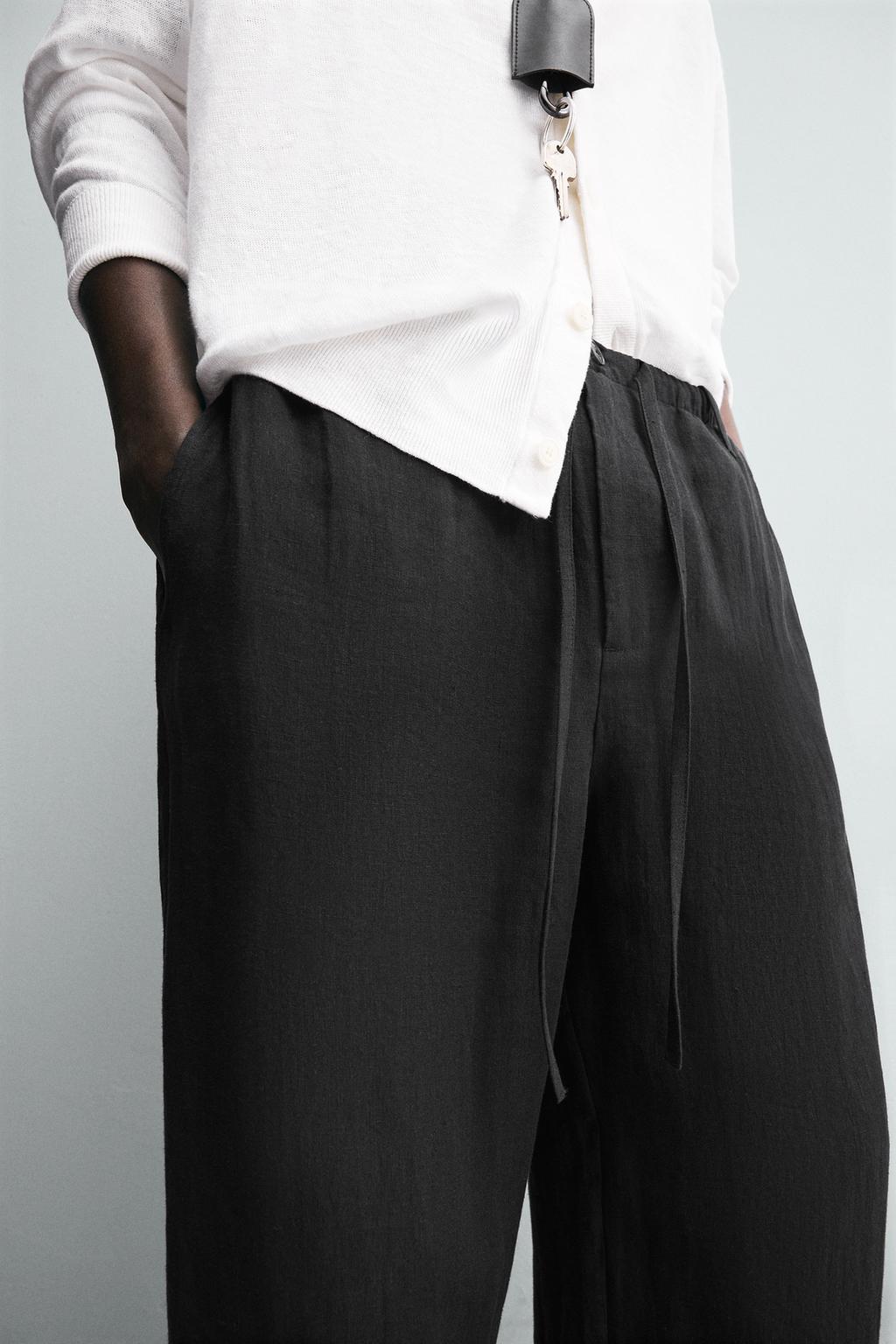 БРЮКИ RELAXED FIT ИЗ 100% ЛЬНА