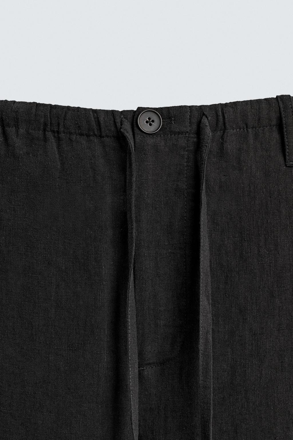 БРЮКИ RELAXED FIT ИЗ 100% ЛЬНА