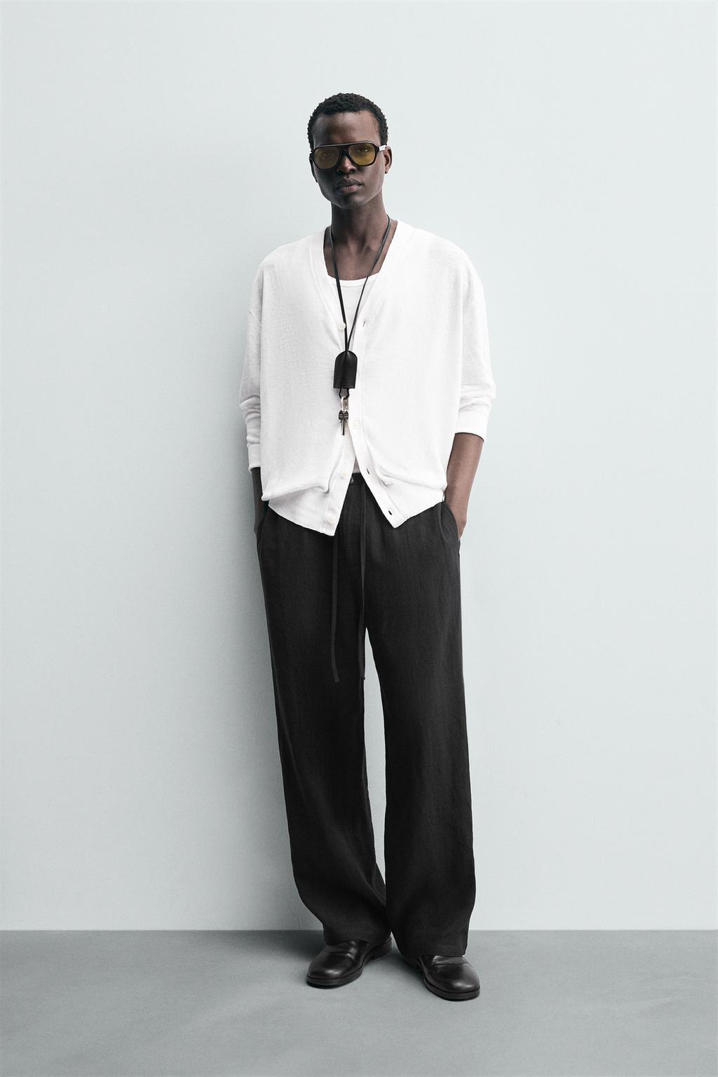 БРЮКИ RELAXED FIT ИЗ 100% ЛЬНА