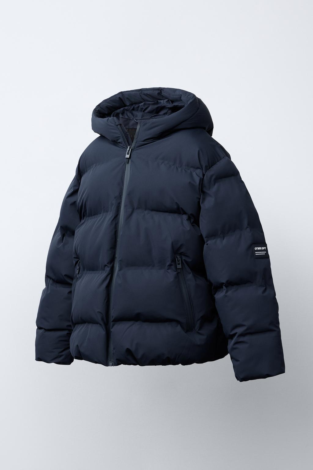 СТЕГАНОЕ ПАЛЬТО С НАШИВКОЙ WATER REPELLENT
