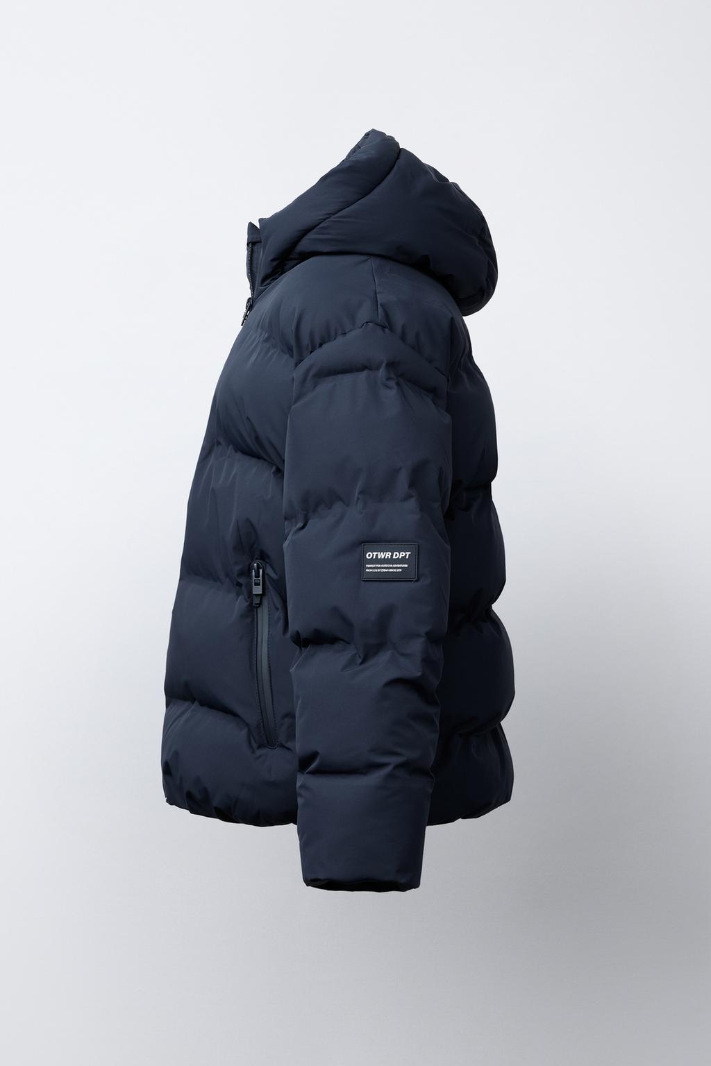 СТЕГАНОЕ ПАЛЬТО С НАШИВКОЙ WATER REPELLENT
