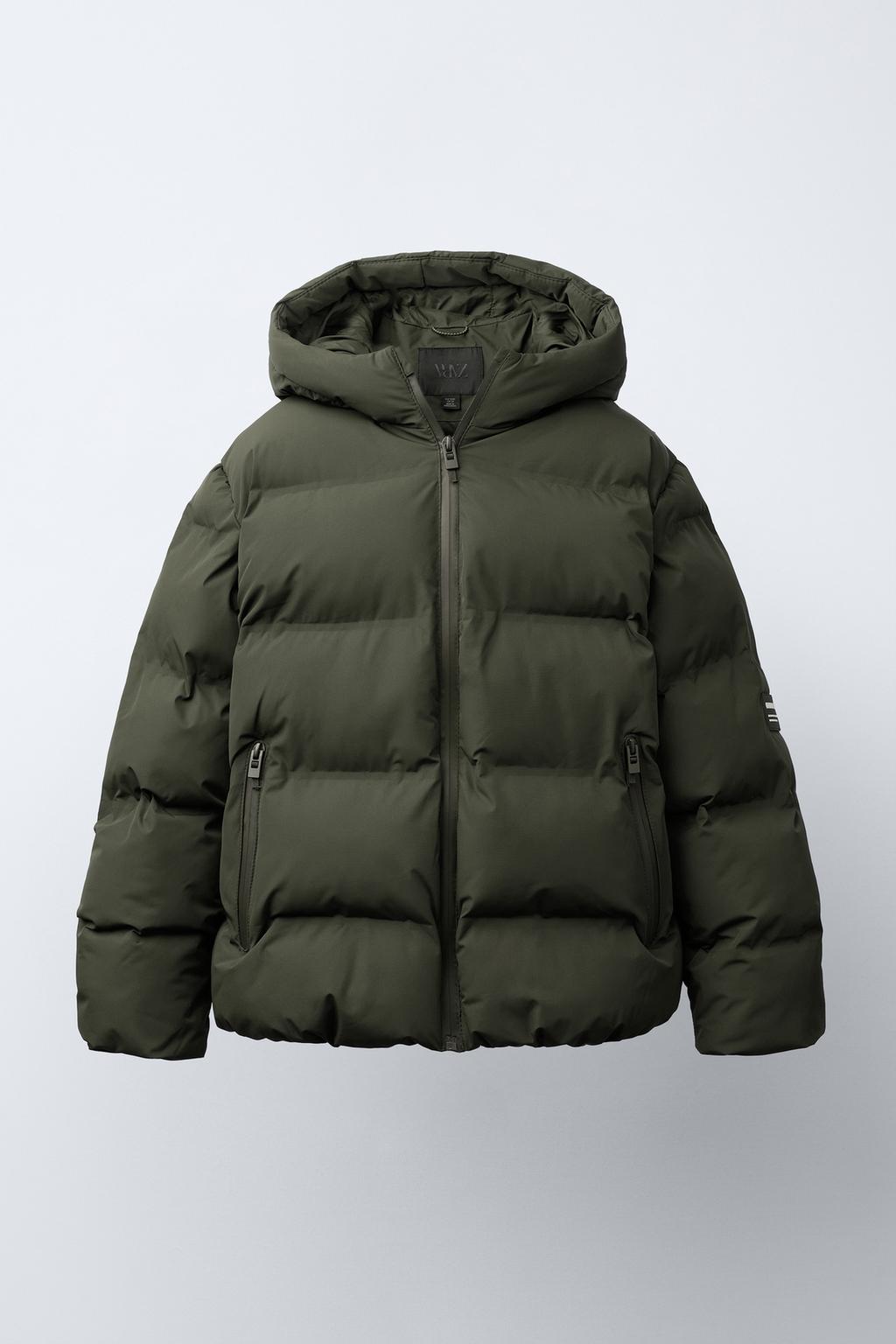 СТЕГАНОЕ ПАЛЬТО С НАШИВКОЙ WATER REPELLENT