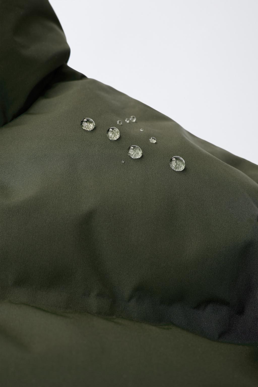 СТЕГАНОЕ ПАЛЬТО С НАШИВКОЙ WATER REPELLENT