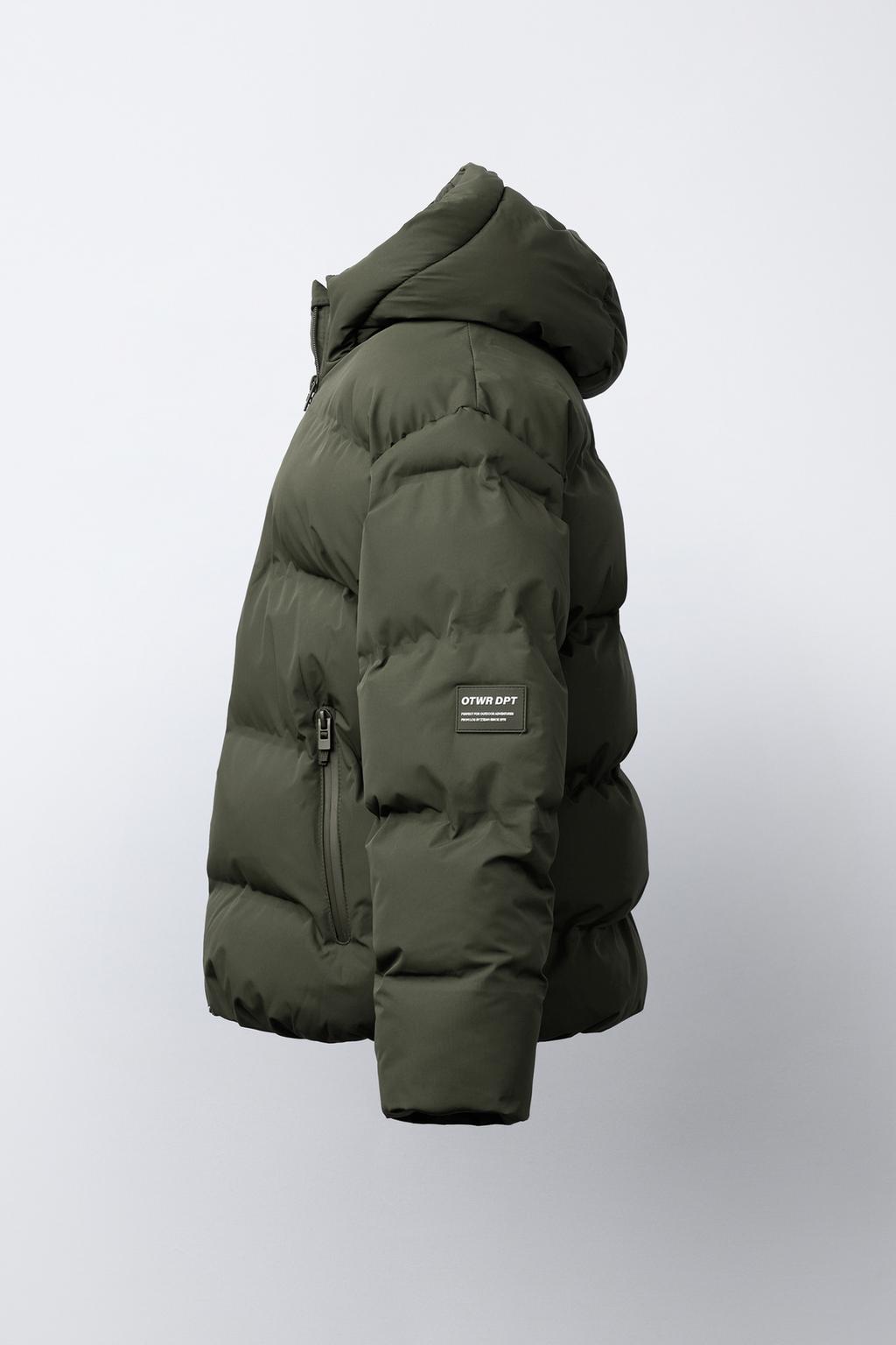 СТЕГАНОЕ ПАЛЬТО С НАШИВКОЙ WATER REPELLENT