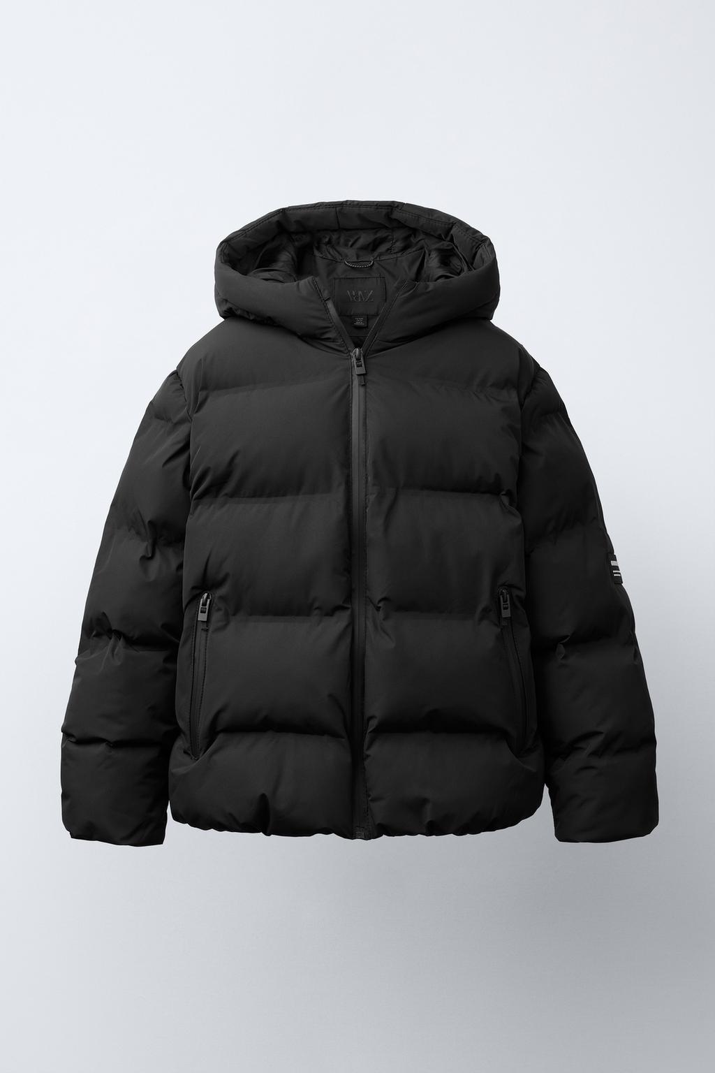 СТЕГАНОЕ ПАЛЬТО С НАШИВКОЙ WATER REPELLENT