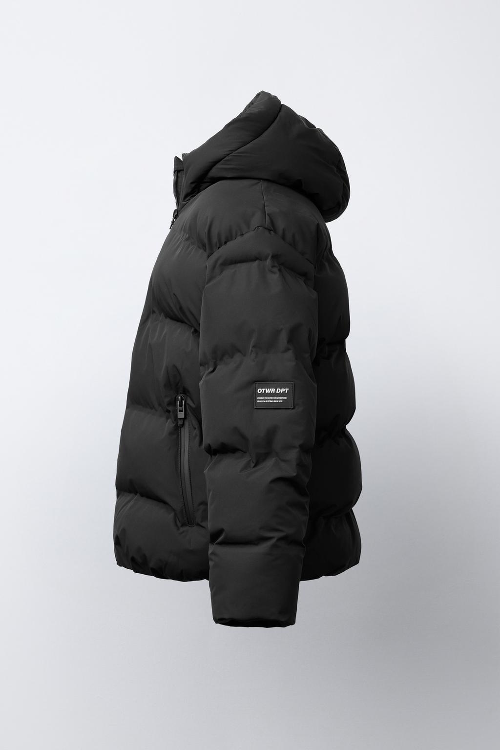 СТЕГАНОЕ ПАЛЬТО С НАШИВКОЙ WATER REPELLENT