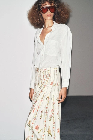 Юбка в складку с цветочным принтом — ZW COLLECTION- Заказать в России