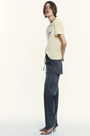 Брюки-юбка в тонкую полоску- Заказать в России