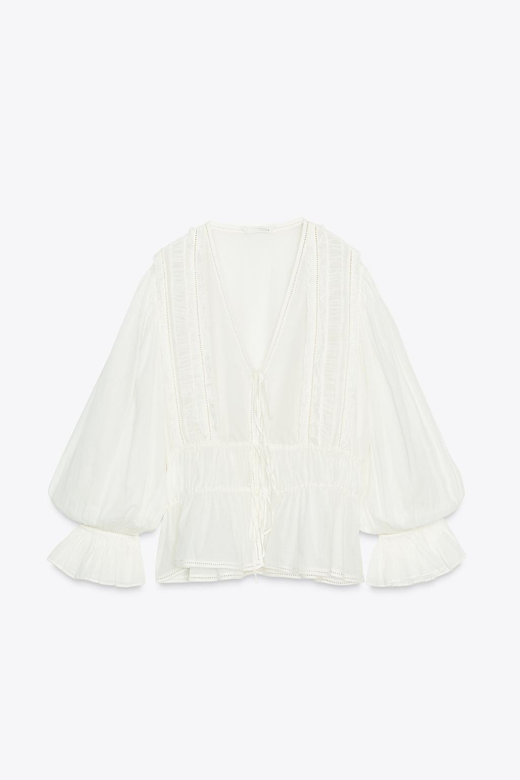 РОМАНТИЧНАЯ РУБАШКА С КРУЖЕВОМ ZW COLLECTION