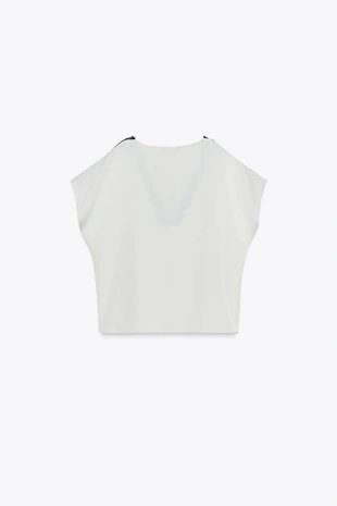 Атласная блуза с контрастным кружевом- Заказать в России