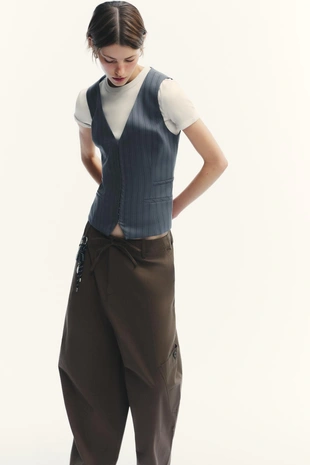 Blue / Grey | 2010/720/485 - Zara Топ-жилет в полоску