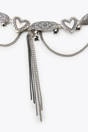 Пояс с цепочками, шармами и сердечками- Заказать в России