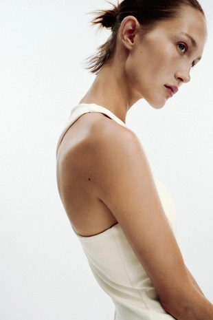 Платье-халтер из интерлока- Заказать в России