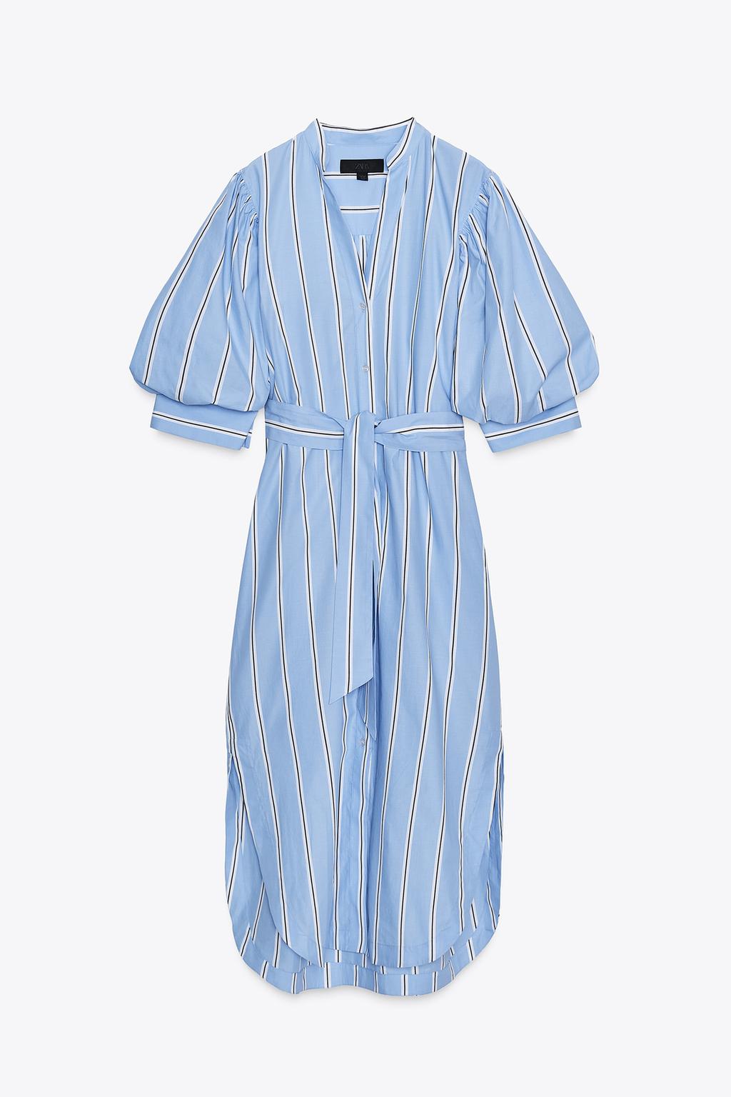 ПЛАТЬЕ В ПОЛОСКУ С ПОЯСОМ — ZW COLLECTION