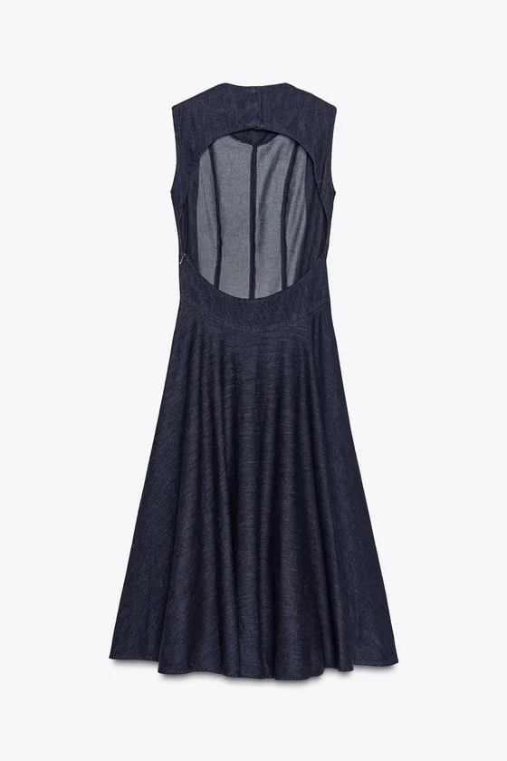 ДЖИНСОВОЕ ПЛАТЬЕ МИДИ — коллекция Zara «ZW»