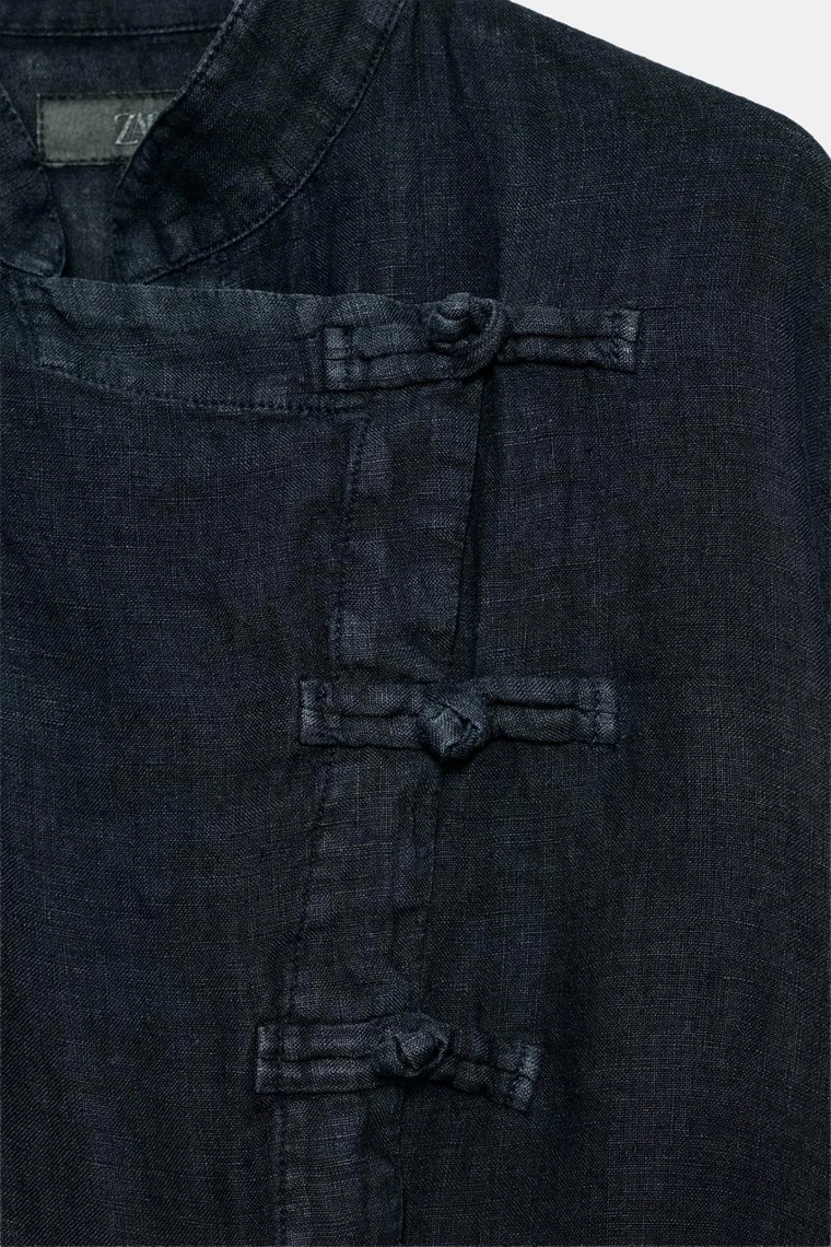 Блузка с запахом из 100% льна Zara «ZW»