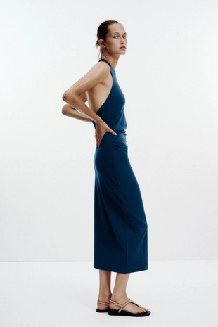 Платье халтер со сборками- Заказать в России