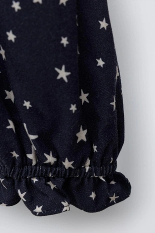 Топ с эластичными деталями и принтом звезды- Заказать в России