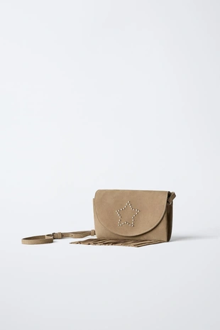 Кожаная сумка с бахромой- Заказать в России