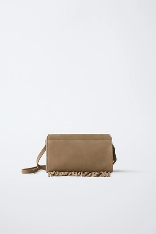 Кожаная сумка с бахромой- Заказать в России