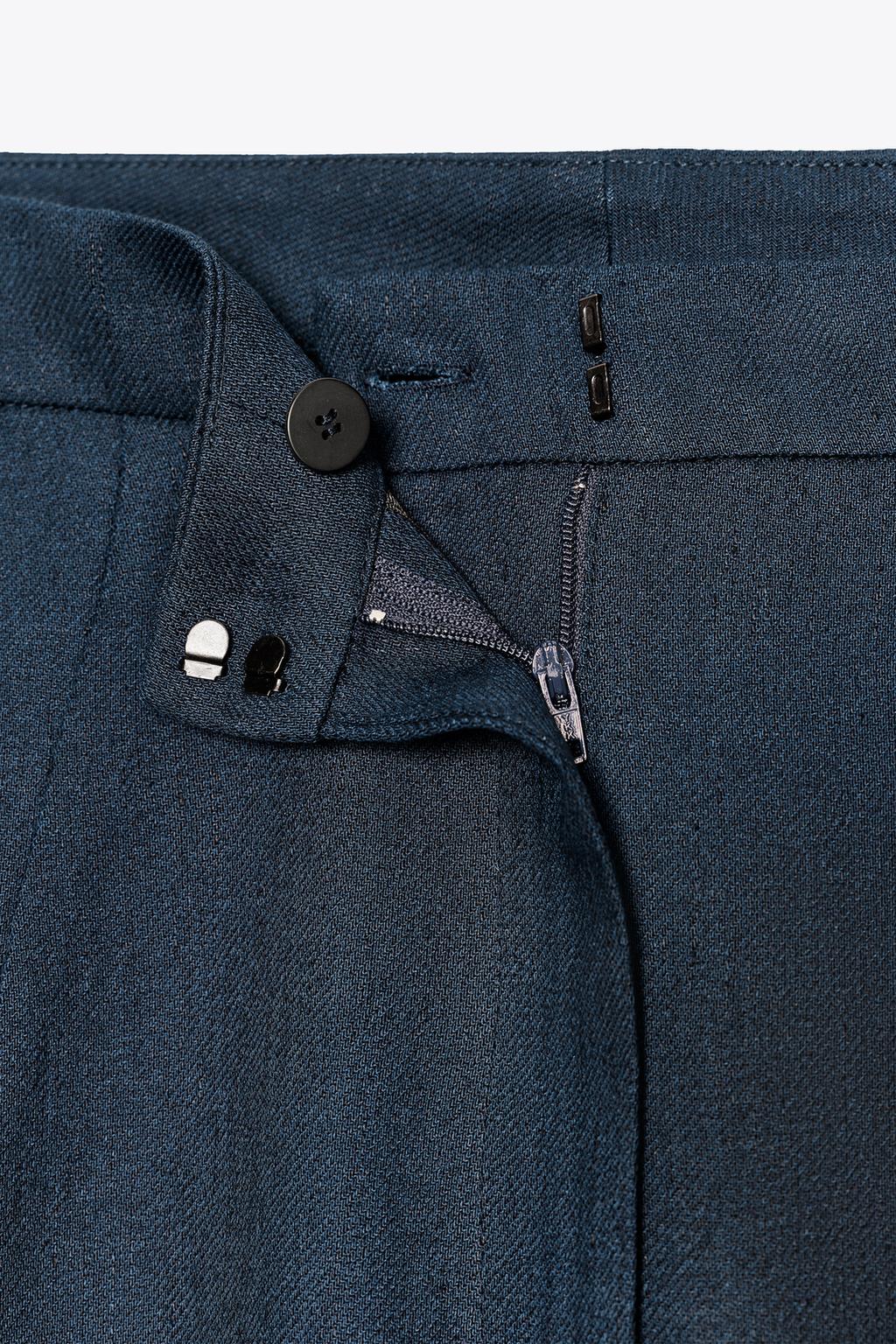 БРЮКИ-БАНАНЫ ИЗ ЛЬНЯНОЙ ТКАНИ — ZW COLLECTION