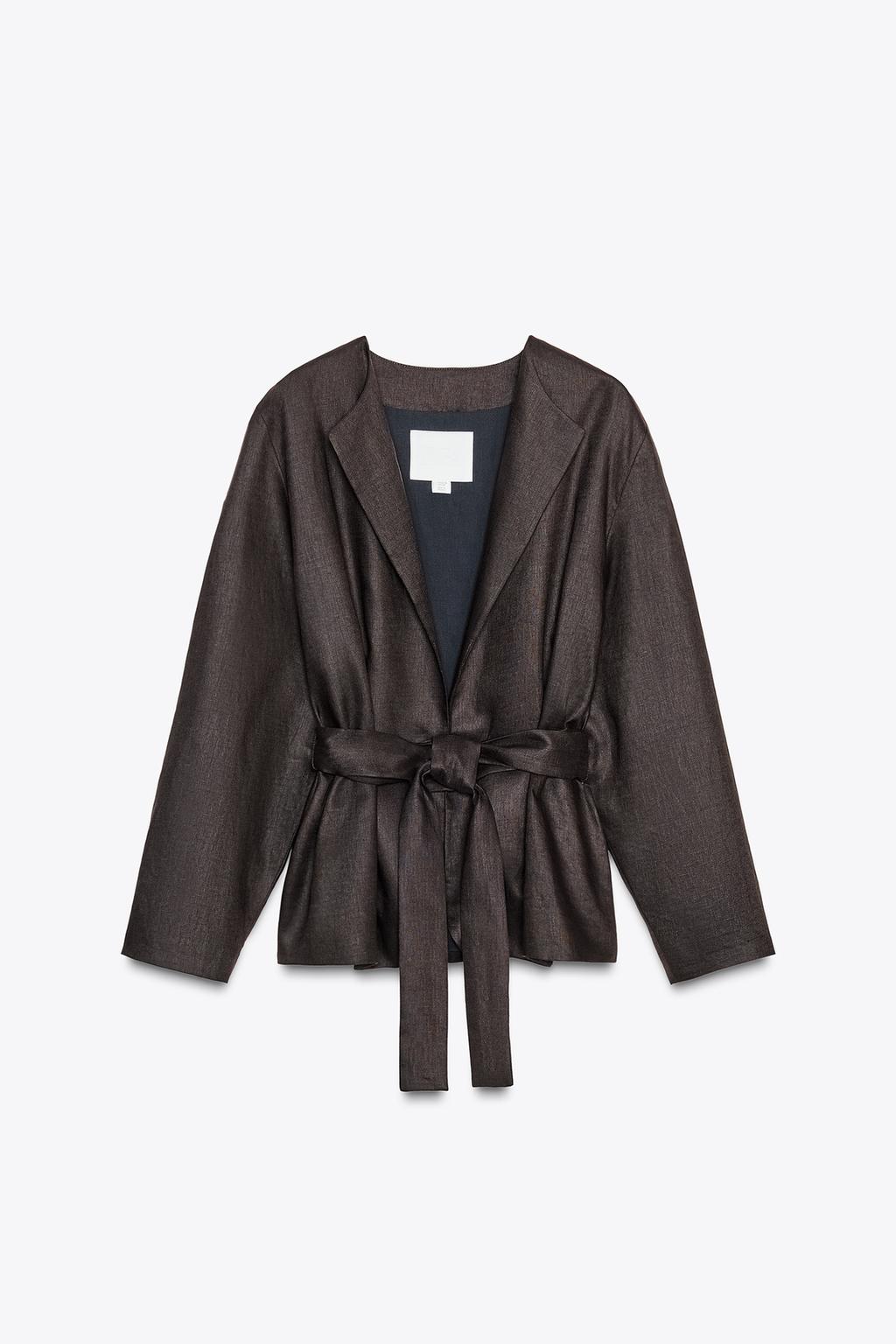 КИМОНО ИЗ ЛЬНА С ПОЯСОМ — ZW COLLECTION