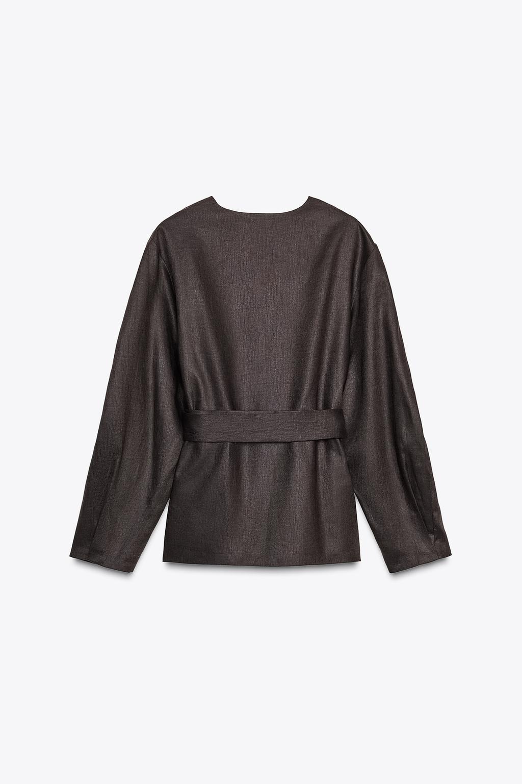 КИМОНО ИЗ ЛЬНА С ПОЯСОМ — ZW COLLECTION