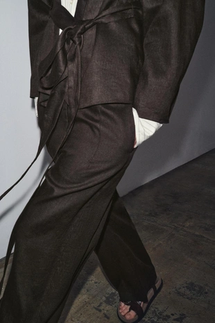 Кимоно из льна с поясом — ZW COLLECTION- Заказать в России