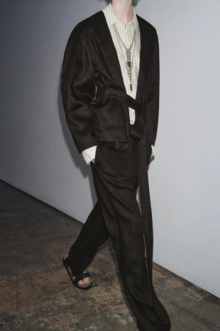 Кимоно из льна с поясом — ZW COLLECTION- Заказать в России