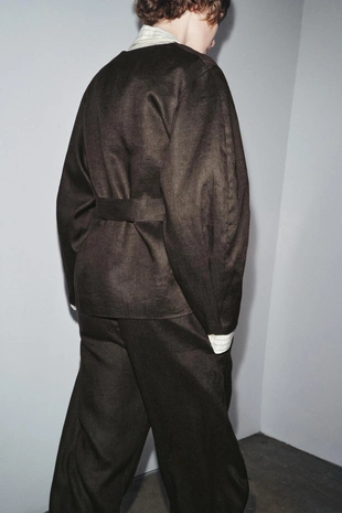 Кимоно из льна с поясом — ZW COLLECTION- Заказать в России