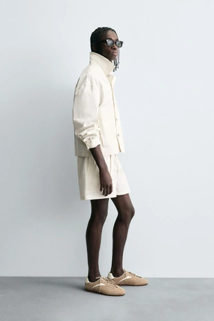 Шорты структурные с поясом- Заказать в России