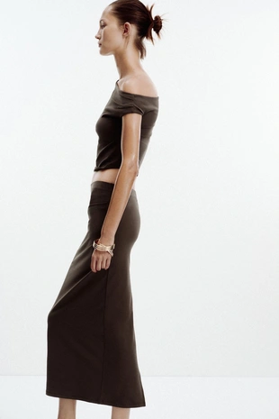 Топ асимметричного кроя с текстурой- Заказать в России