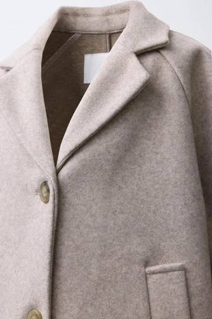 Пальто из шерстяной ткани- Заказать в России