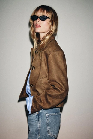 Куртка из искусственной замши- Заказать в России