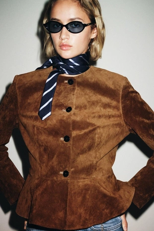 Куртка из 100% кожи- Заказать в России