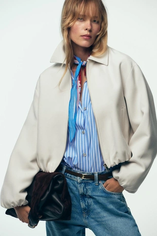 Дутая куртка на молнии- Заказать в России