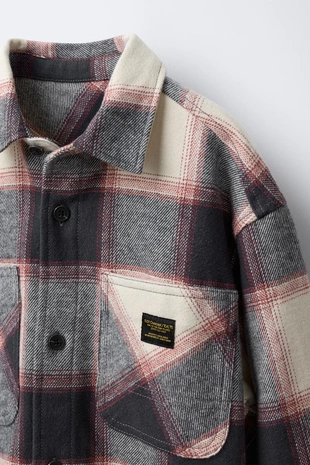 Куртка-рубашка в клетку- Заказать в России