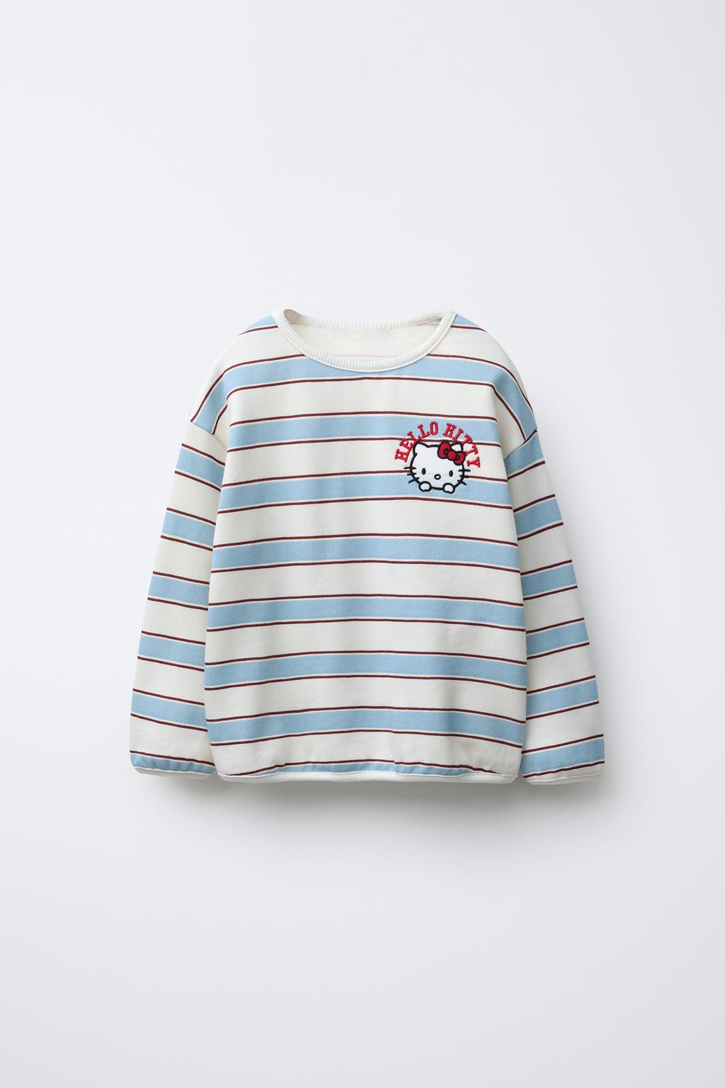 ФУТБОЛКА ИЗ ФЛИСА В ПОЛОСКУ HELLO KITTY © SANRIO