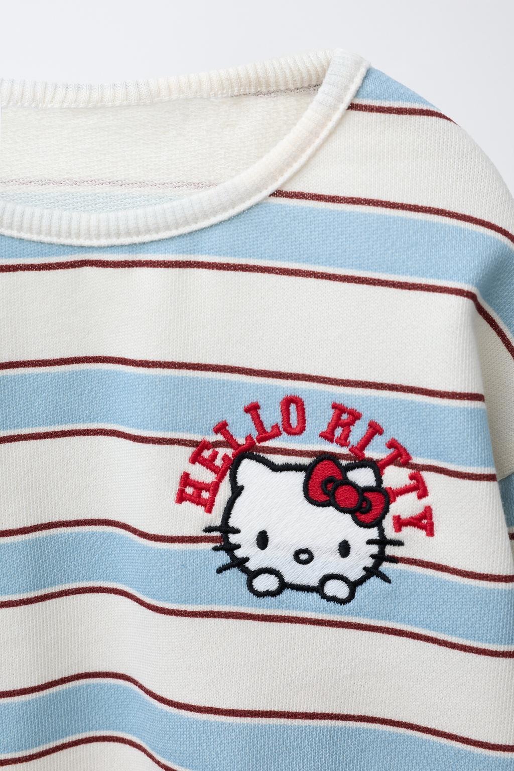 ФУТБОЛКА ИЗ ФЛИСА В ПОЛОСКУ HELLO KITTY © SANRIO