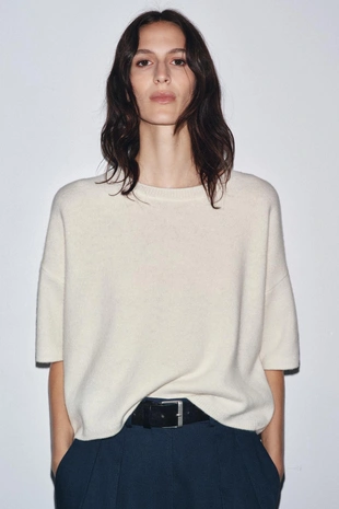 Свитер оверсайз из 100% шерсти- Заказать в России