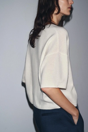 Свитер оверсайз из 100% шерсти- Заказать в России