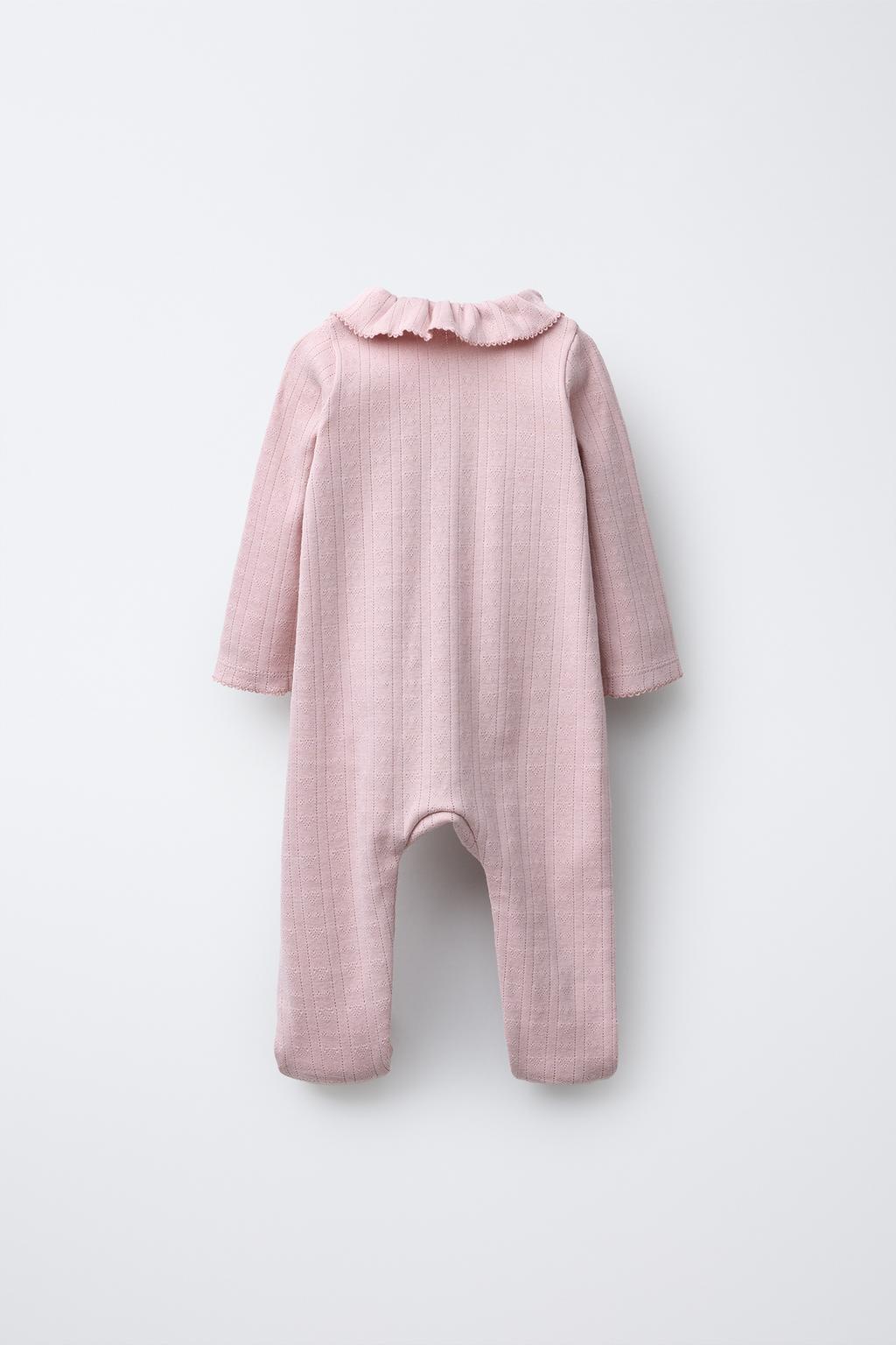 CONVERTIBLE FOOT HEART POINTELLE SLEEPSUIT