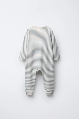 Полосатый комбинезон с трансформируемыми носками- Заказать в России