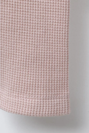 Вафельные легинсы с кружевом