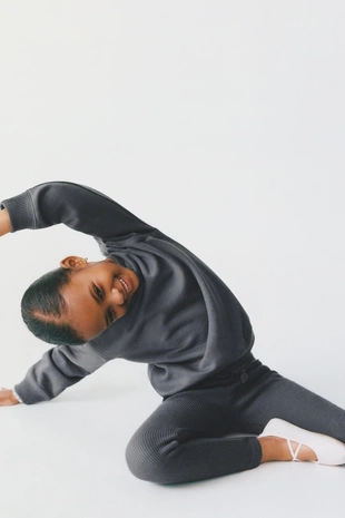 Вафельные легинсы с кружевом- Заказать в России