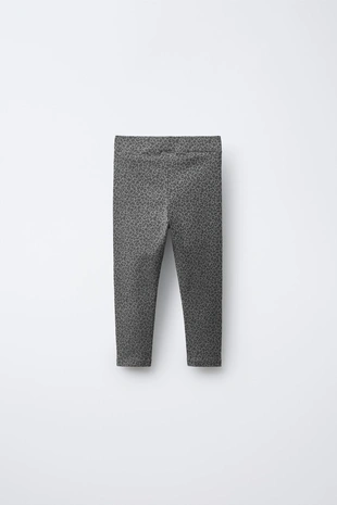 Dark grey | 1880/583/922 - Zara Набор из двух однотонных леггинсов с принтом