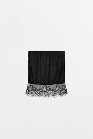 Плиссированная юбка с кружевом- Заказать в России