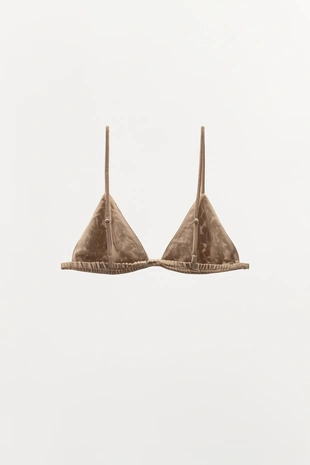 Треугольный бюстгальтер с украшениями- Заказать в России