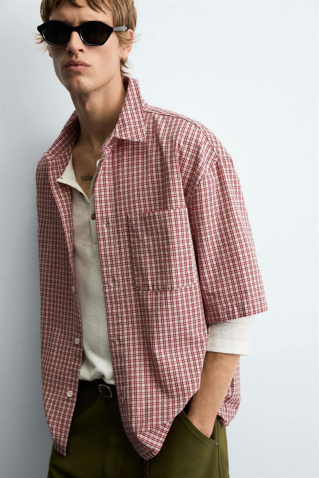 РУБАШКА RELAXED FIT В КЛЕТКУ